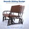Costway Outdoor Patio Swing Porch Rocker Glider Bench Loveseat Garden Seat Steel New Borwn/Green